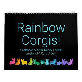 Calendário Rainbow Corgis!