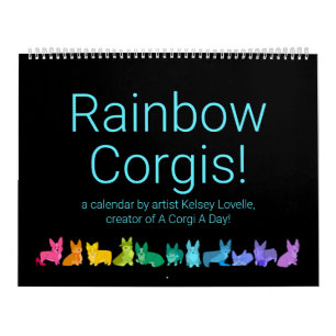 Calendário Rainbow Corgis!
