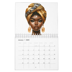 Calendário Rainha negra melanina irmãozinha pele marrom