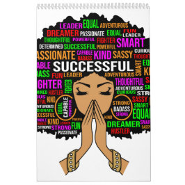 Calendário Rainha Negra Melanina Mulher Marrom Pele Sista Mag