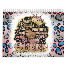 Calendário Rainha Negra Melanina Mulher Marrom Pele Sista Mag