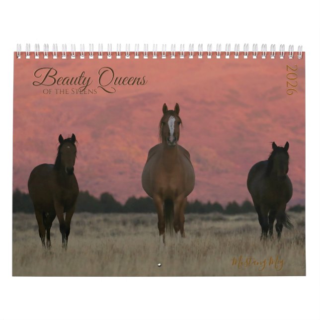 Calendário "Rainhas da Beleza" MustangWild 2026 (Capa)