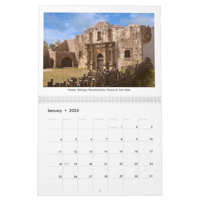 Calendário Ranchos do filme do oeste americano (Jan 2026)