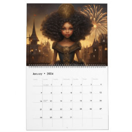 Calendário Rapariga Afro-Americana: Celebrando A Estação 2025