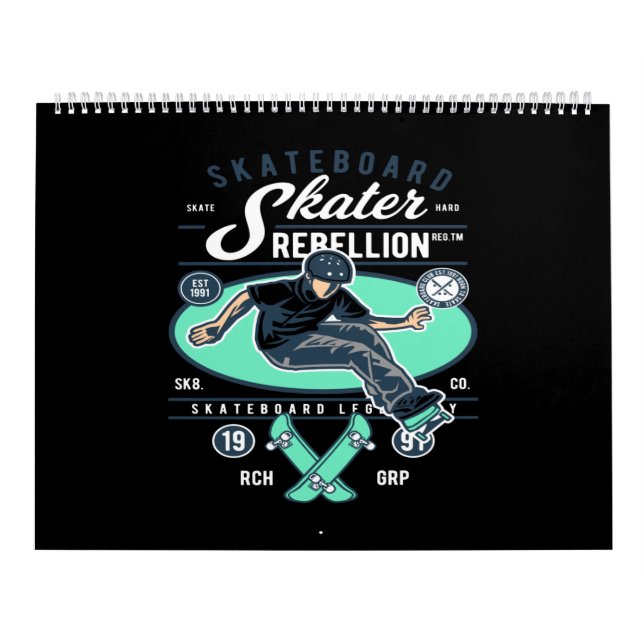 Calendário rebelião de skater (Capa)