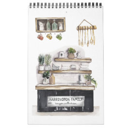 Calendário Receita de Família Lembrança de Família | Aquarela