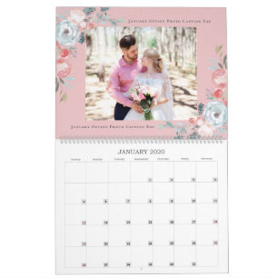 Calendário Recém-Casados Primeiro Ano   Colagem de Fotografia