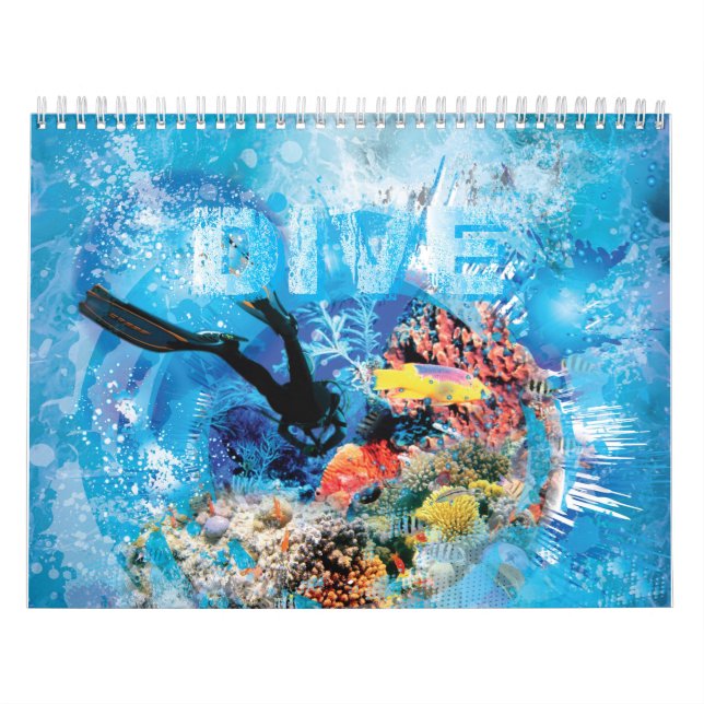 Calendário Recife de coral de exploração submarina (Capa)