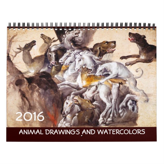 Calendário RECOLHA DE ARTES FINAS/Desenhos de animais 2016 (Capa)