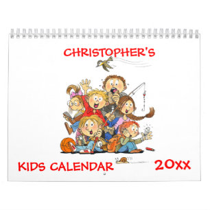 Calendário Red Kids - Calendário Engraçado Para Cr