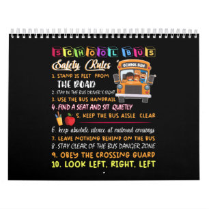 Calendário regras de segurança dos ônibus escolares