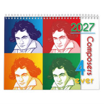 Retratos de Compositores Clássicos, Estilo Cartoon