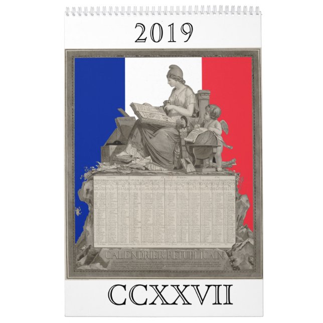 Calendário revolucionário francês para 2019 (Capa)