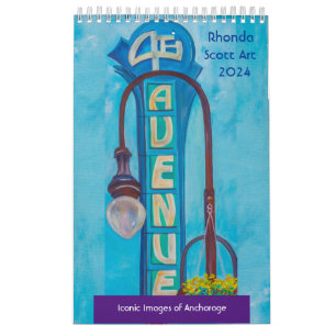 Calendário Rhonda Scott Art 2024 Calendar