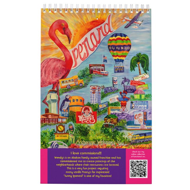 Calendário Rhonda Scott Art 2024 Calendar (Verso)