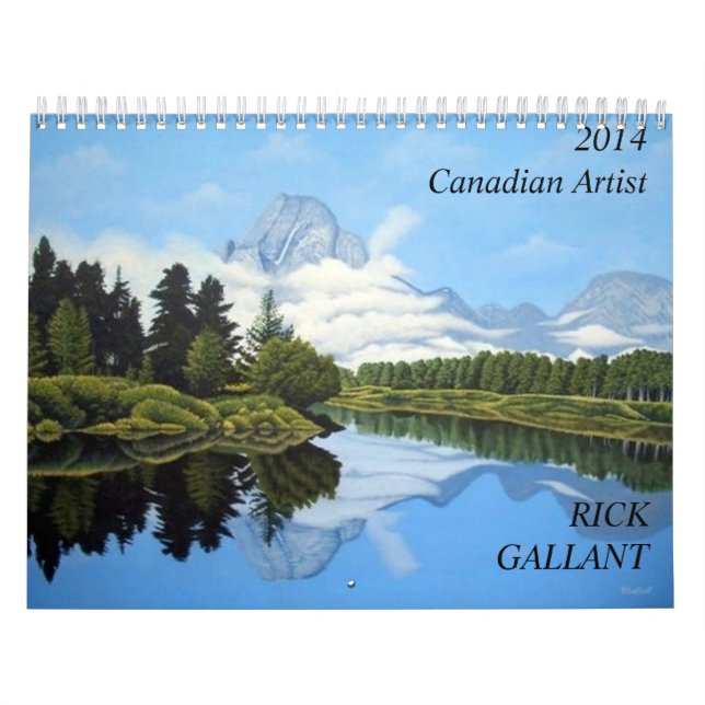 Calendário Rick canadense do artista galhardo (Capa)