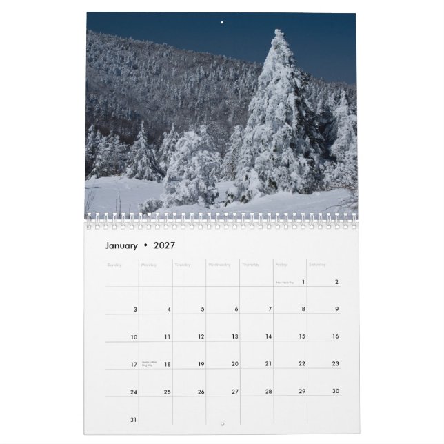Calendário Roan da montanha 2013 (Jan 2027)