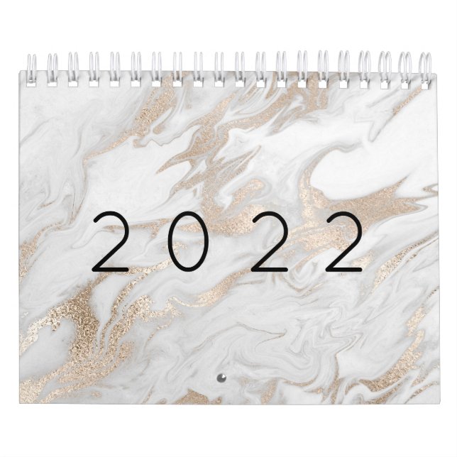 Calendário Rosa de Cinza de prata de de  branco mínimo mágico (Capa)