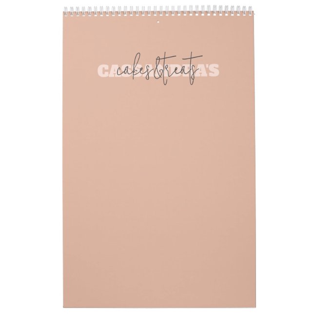 Calendário Rosa Dourado para empresa personalizada (Capa)