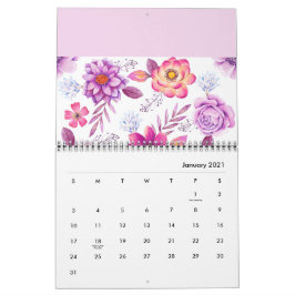 Calendário Rosa violeta