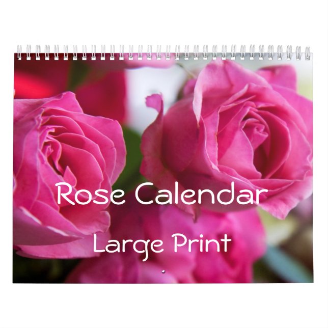 Calendário Rosa Wall Calendar Large Impressão (Capa)