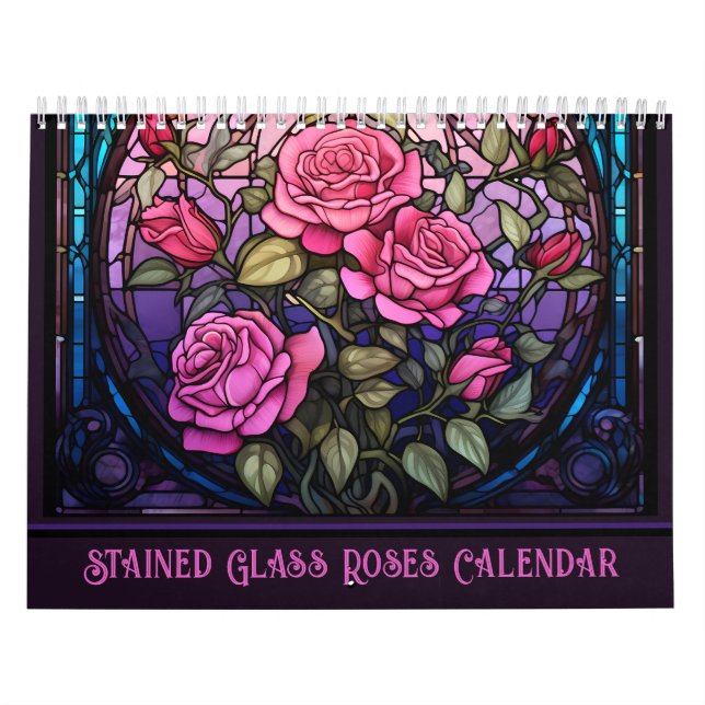 Calendário Rosas De Vidro Manchas Floral (Capa)