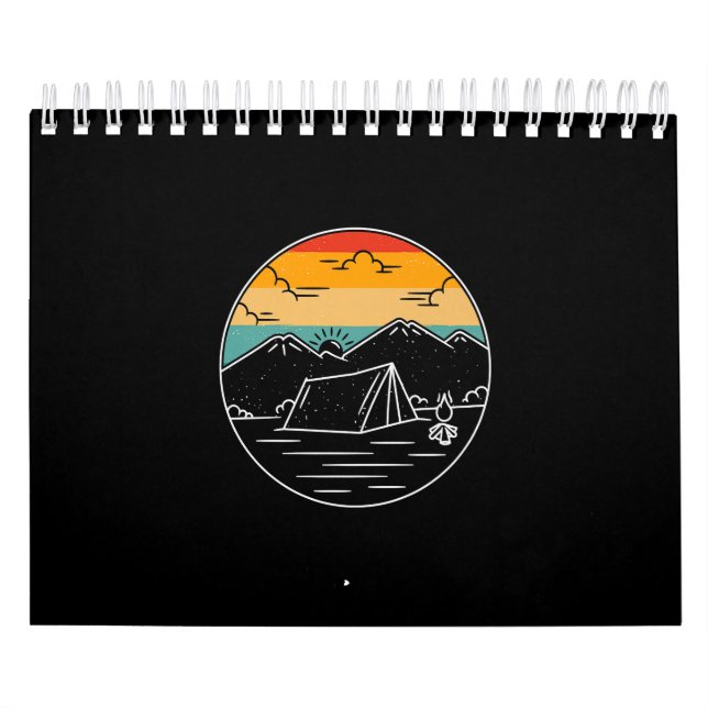 Calendário Roupa de acampamento de caminhada - Premium de aca (Capa)