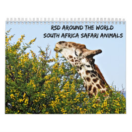 Calendário RSD ao redor do mundo | Animais Safari da África d
