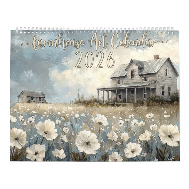 Calendário Rustic Farmhouse Wall 2026 (Capa)