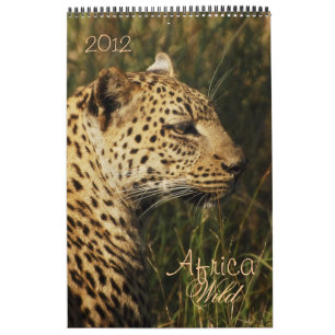 Calendário Safari 2012 de África dos animais selvagens