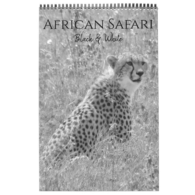 Calendário safari preto e branco (Capa)
