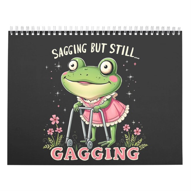 Calendário Saging, mas ainda a amordaçá Sapo Engraçado (Capa)