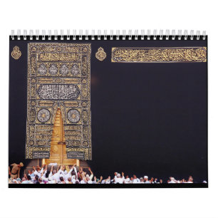 Calendário Sagrado Hajj Kaaba em Meca com Peregrinação Islâmi