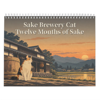 Calendário Sake Brewery Cat Twelve Months of Sake Art