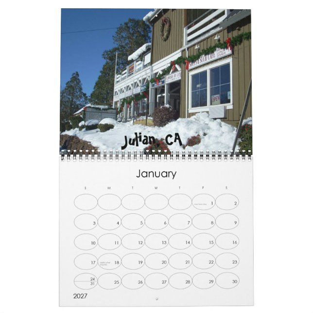 Calendário San Diego, CA (Jan 2027)
