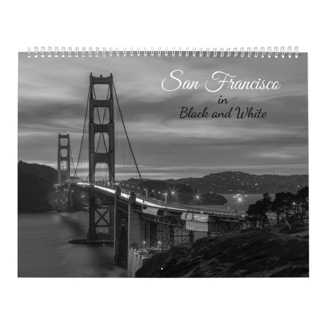 Calendário San Francisco City in Black and White (Capa)