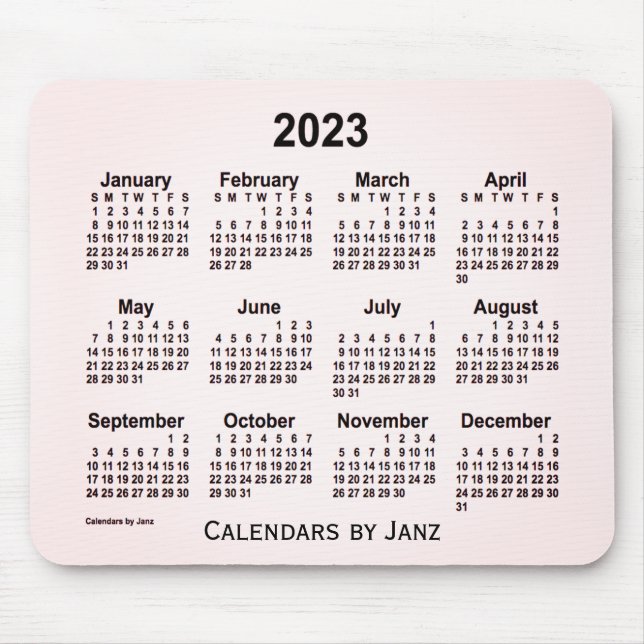 Calendário Sangria Smoke 2023 de Janz Mouse Pad (Frente)