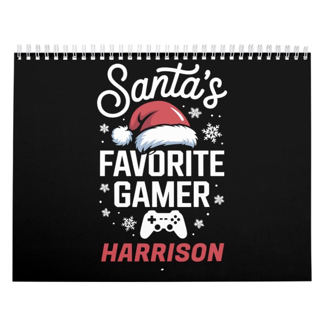 Calendário Santa's Favorite Gamer Personalized Gaming Xmas (Capa)
