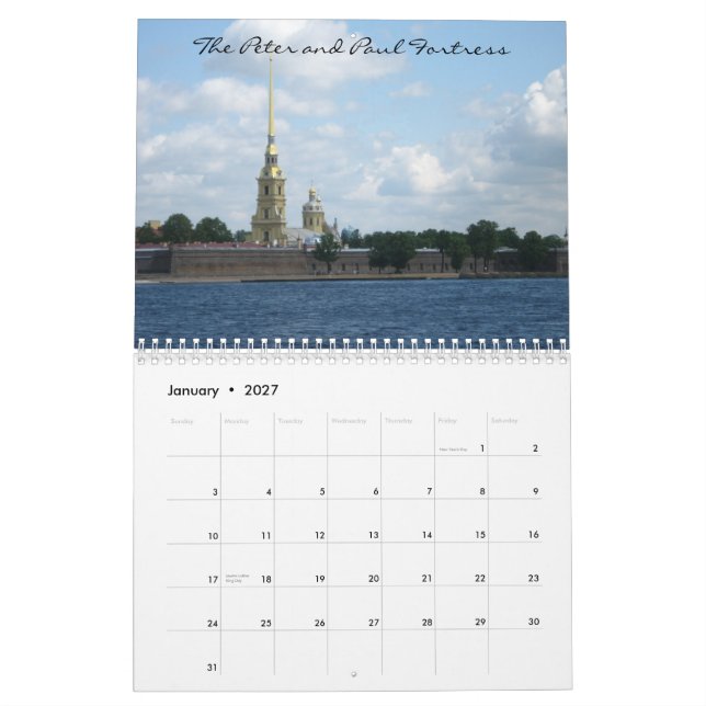 Calendário Santo Petersburg (Jan 2027)