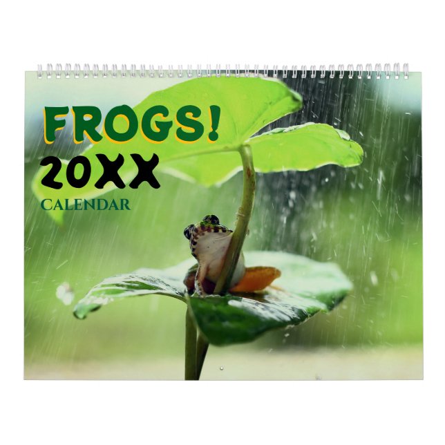 Calendário sapos 2025 no Nature Wall Calendar (Capa)