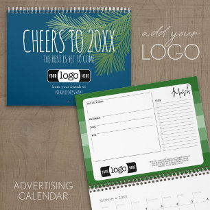 Calendário Saudação Cheers com Logotipo - Escritório Comercia