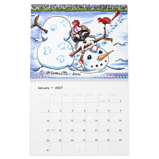 Calendário Schnauzers Off-Leash Art™ Vol 1 (Jan 2027)