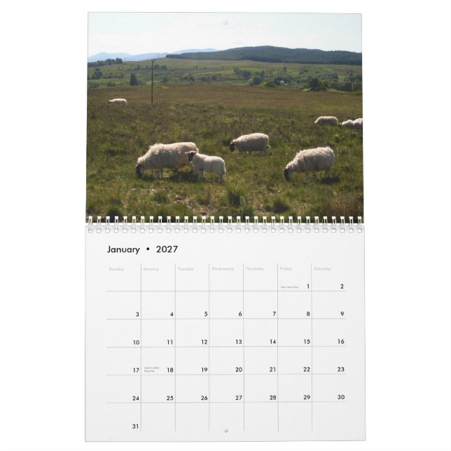Calendário Scotland 2011 (Jan 2027)