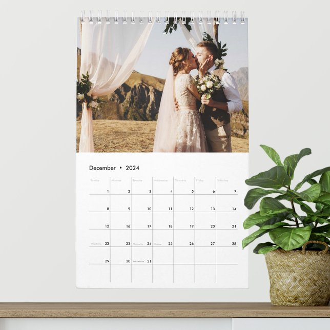Calendário Script de Foto de Casamento Personalizado 2025 (Criador carregado)
