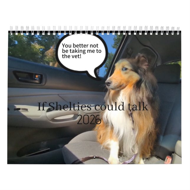 Calendário Se os Shelties pudessem falar (Capa)