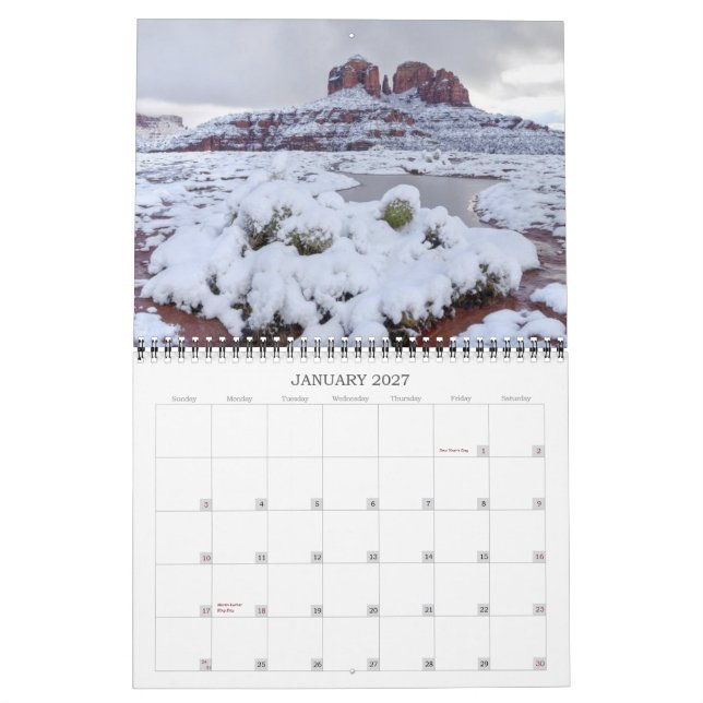 Calendário Sedona, arizona (Jan 2027)