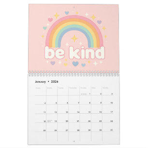 Calendário Seja Gentil – Positividade Arco-Íris Pastel