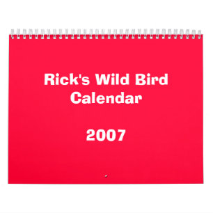 Calendário selvagem 2007 do pássaro do rick