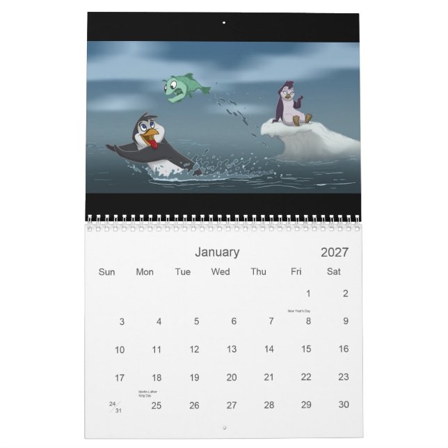 Calendário selvagem do mundo 2011 (Jan 2027)