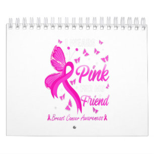 Calendário Sensibilização Do Cancer Eu Visto Rosa Para O Meu